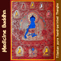 Hand-Painted Tibetan Thangka | Bhaisajyaguru| Collectible Tibetan Art, Traditional Wall Decor for Home & Meditation Space