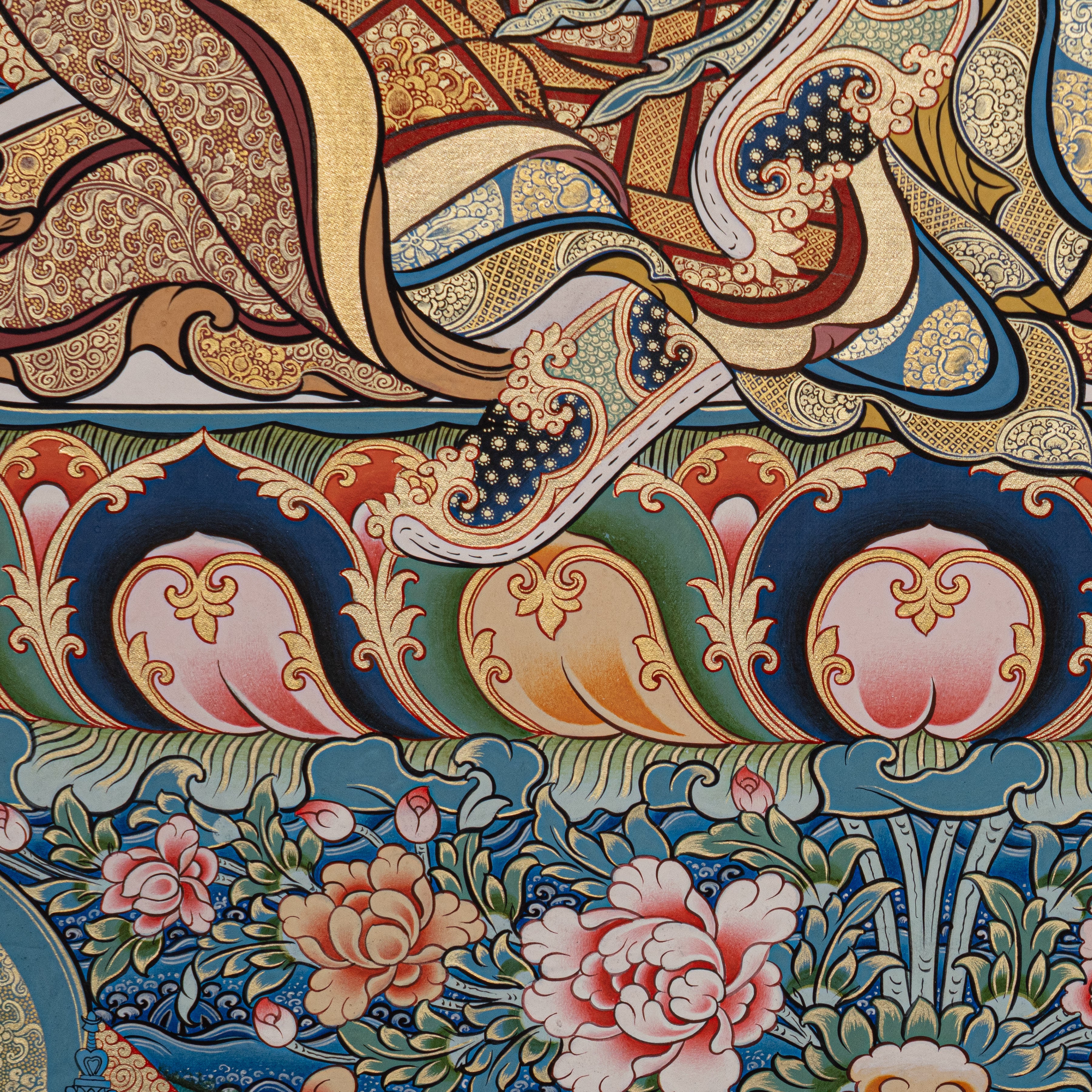 Hand-Painted Tibetan Thangka | Padmakara| Collectible Tibetan Art, Traditional Wall Decor for Home & Meditation Space
