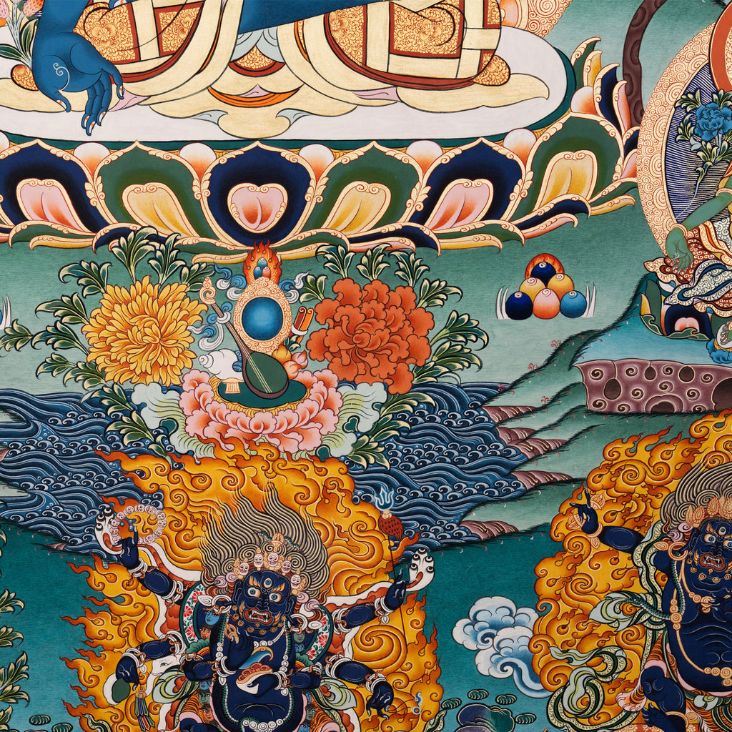 Hand-Painted Tibetan Thangka | Shakyamuni | Collectible Tibetan Art, Traditional Wall Decor for Home & Meditation Space